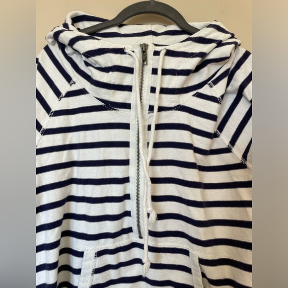 American Eagle Hooded Sweatshirt Navy & White Stripes Size Large - Picture 8 of 11